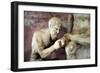 Pan and Satyr, Pan Removing a Splinter from a Satyr's Foot-null-Framed Photographic Print