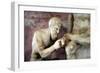 Pan and Satyr, Pan Removing a Splinter from a Satyr's Foot-null-Framed Photographic Print