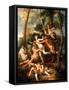 Pan and Syrinx, 1637 (Oil on Canvas)-Nicolas Poussin-Framed Stretched Canvas