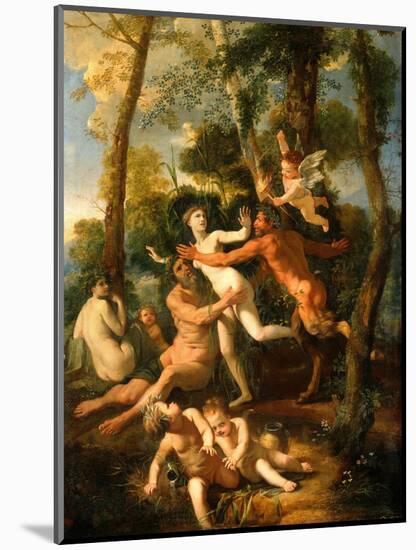 Pan and Syrinx, 1637-Nicolas Poussin-Mounted Giclee Print