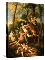 Pan and Syrinx, 1637-Nicolas Poussin-Stretched Canvas