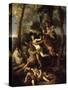 Pan and Syrinx-Nicolas Poussin-Stretched Canvas