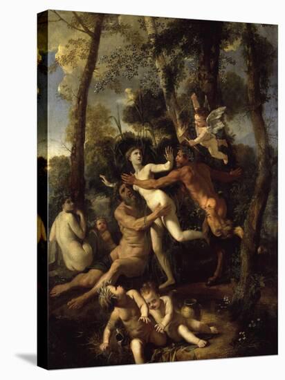 Pan and Syrinx-Nicolas Poussin-Stretched Canvas
