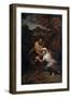 Pan and the Nymph Syrinx, 17th Century-Sébastien Bourdon-Framed Giclee Print