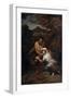 Pan and the Nymph Syrinx, 17th Century-Sébastien Bourdon-Framed Giclee Print