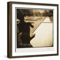 Pan and the pool, Lake Como, Italy-Theo Westenberger-Framed Art Print