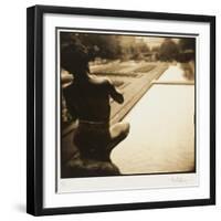 Pan and the pool, Lake Como, Italy-Theo Westenberger-Framed Art Print