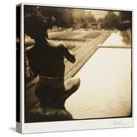 Pan and the pool, Lake Como, Italy-Theo Westenberger-Stretched Canvas