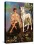 Pan and Unicorn-Judy Mastrangelo-Stretched Canvas