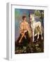 Pan and Unicorn-Judy Mastrangelo-Framed Giclee Print