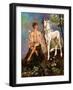 Pan and Unicorn-Judy Mastrangelo-Framed Premium Giclee Print