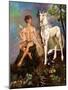 Pan and Unicorn-Judy Mastrangelo-Mounted Premium Giclee Print