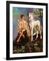 Pan and Unicorn-Judy Mastrangelo-Framed Giclee Print