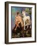 Pan and Unicorn-Judy Mastrangelo-Framed Giclee Print