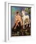 Pan and Unicorn-Judy Mastrangelo-Framed Giclee Print