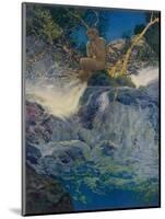 Pan by a Stream-Maxfield Parrish-Mounted Photographic Print