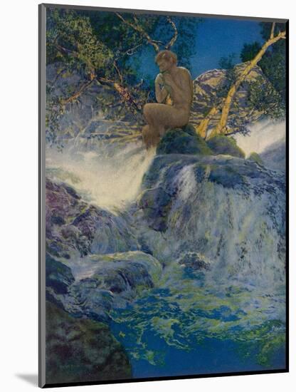Pan by a Stream-Maxfield Parrish-Mounted Photographic Print