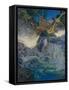 Pan by a Stream-Maxfield Parrish-Framed Stretched Canvas