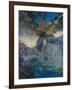 Pan by a Stream-Maxfield Parrish-Framed Photographic Print