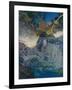 Pan by a Stream-Maxfield Parrish-Framed Photographic Print