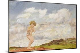 Pan, C.1916 (Tempera on Canvas)-Charles Sims-Mounted Giclee Print