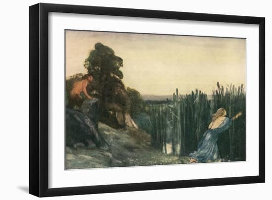 Pan Did after Syrinx Speed-Robert Anning Bell-Framed Giclee Print