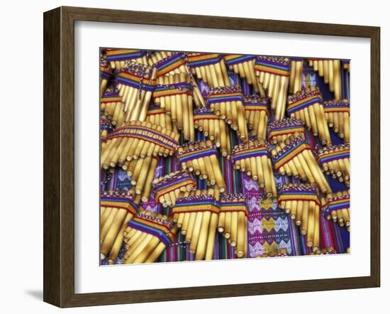 Pan Flutes, Aguas Calientas, Peru-Darrell Gulin-Framed Premium Photographic Print