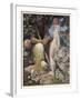 Pan is Consulted by Psyche Concerning Her Relationship with Cupid-Alex Rothaug-Framed Art Print