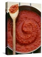 Pan of Home-Made Tomato Sauce-Steve Baxter-Stretched Canvas