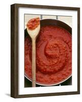 Pan of Home-Made Tomato Sauce-Steve Baxter-Framed Photographic Print