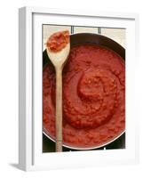 Pan of Home-Made Tomato Sauce-Steve Baxter-Framed Photographic Print