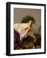 Pan Playing His Pipes-Paulus Moreelse-Framed Giclee Print