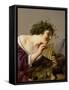 Pan Playing His Pipes-Paulus Moreelse-Framed Stretched Canvas