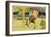 Pan playing his pipes-Ernest Louis Lessieux-Framed Giclee Print