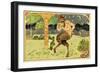 Pan playing his pipes-Ernest Louis Lessieux-Framed Giclee Print