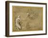 Pan Presenting the Wool to Diana-Annibale Carracci-Framed Giclee Print