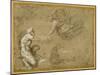Pan Presenting the Wool to Diana-Annibale Carracci-Mounted Giclee Print