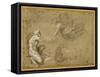 Pan Presenting the Wool to Diana-Annibale Carracci-Framed Stretched Canvas