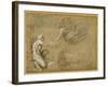 Pan Presenting the Wool to Diana-Annibale Carracci-Framed Giclee Print