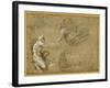 Pan Presenting the Wool to Diana-Annibale Carracci-Framed Giclee Print