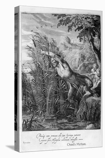 Pan Pursues Syrinx Who Is Transformed into a Reed, 1665-Michel de Marolles-Stretched Canvas