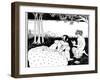 Pan Reading to a Woman by a Brook, 1898-Aubrey Beardsley-Framed Giclee Print