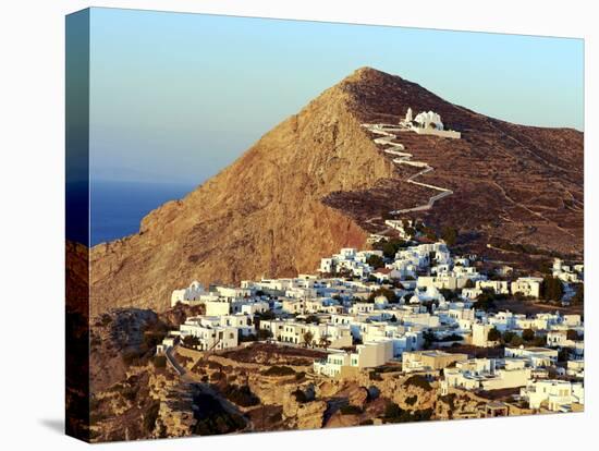 Panagia Kimissis Monastery, Kastro, the Chora Village, Folegandros, Cyclades Islands, Greek Islands-Tuul-Stretched Canvas