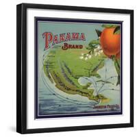 Panama Brand - Santa Barbara, California - Citrus Crate Label-Lantern Press-Framed Art Print