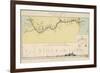 Panama Canal Map 1890-null-Framed Art Print