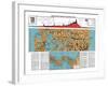 Panama Canal, Map of Panama-null-Framed Giclee Print