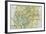 Panama Canal Zone Map, 1913 - north Diagonally Left-null-Framed Giclee Print