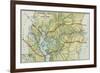 Panama Canal Zone Map, 1913 - north Diagonally Left-null-Framed Giclee Print