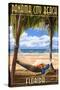 Panama City Beach, Florida - Hammock and Palms-Lantern Press-Stretched Canvas