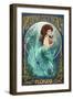 Panama City Beach, Florida - Mermaid-Lantern Press-Framed Art Print
